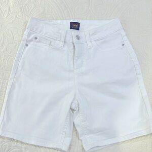 Lee white denim shorts